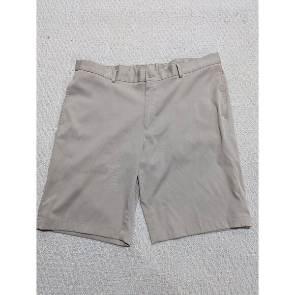 Slazenger Men's Tan Mid-Rise Bermuda Shorts Size 38 - Picture 1 of 4